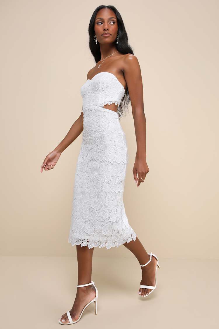 chinese dress ladies Andreeva White Vanilla Handmade Maxi Crochet Dress