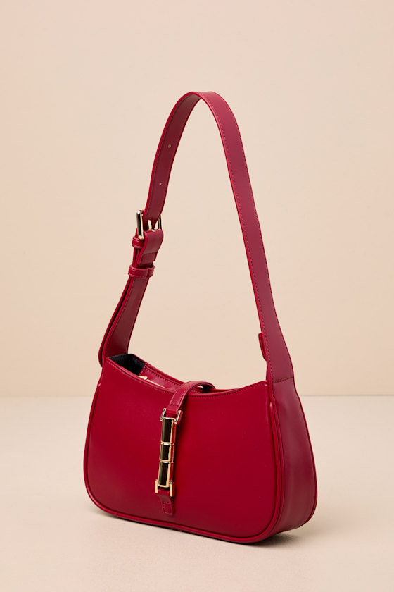 Lulus Chic And Tasteful Red Shoulder Bag In Red