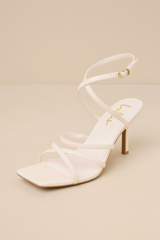Lulus Skyy Beige Strappy High Heel Sandals In Beige