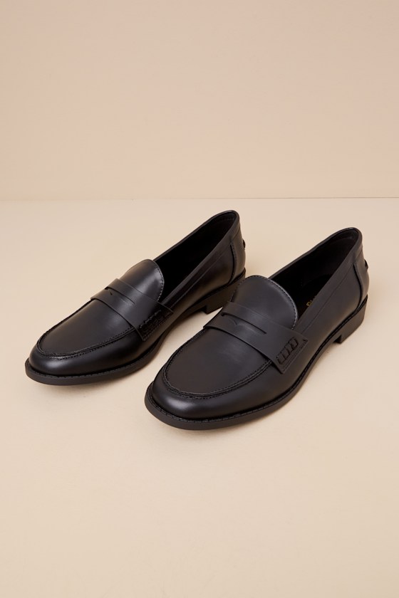 Lulus Julius Black Loafer Flats In Black