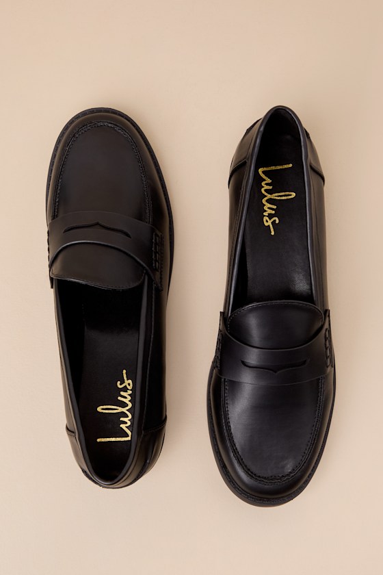 Lulus Julius Black Loafer Flats In Black