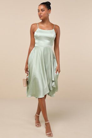 days like today blue satin asymmetrical tie back midi dress Sage Tie-Back All-Over Beaded Lace Strapless women summer dress Made from a comfortable Color:Pink