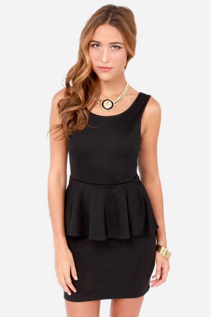 Little Black Dress - Peplum Dress - Backless Dress - $39.00 - Lulus
