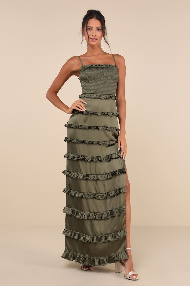 green emerald velvet dress One-Shoulder Long Ruffled Mermaid Prom Dress -PromGirl Deep Purple / 6 main image 0