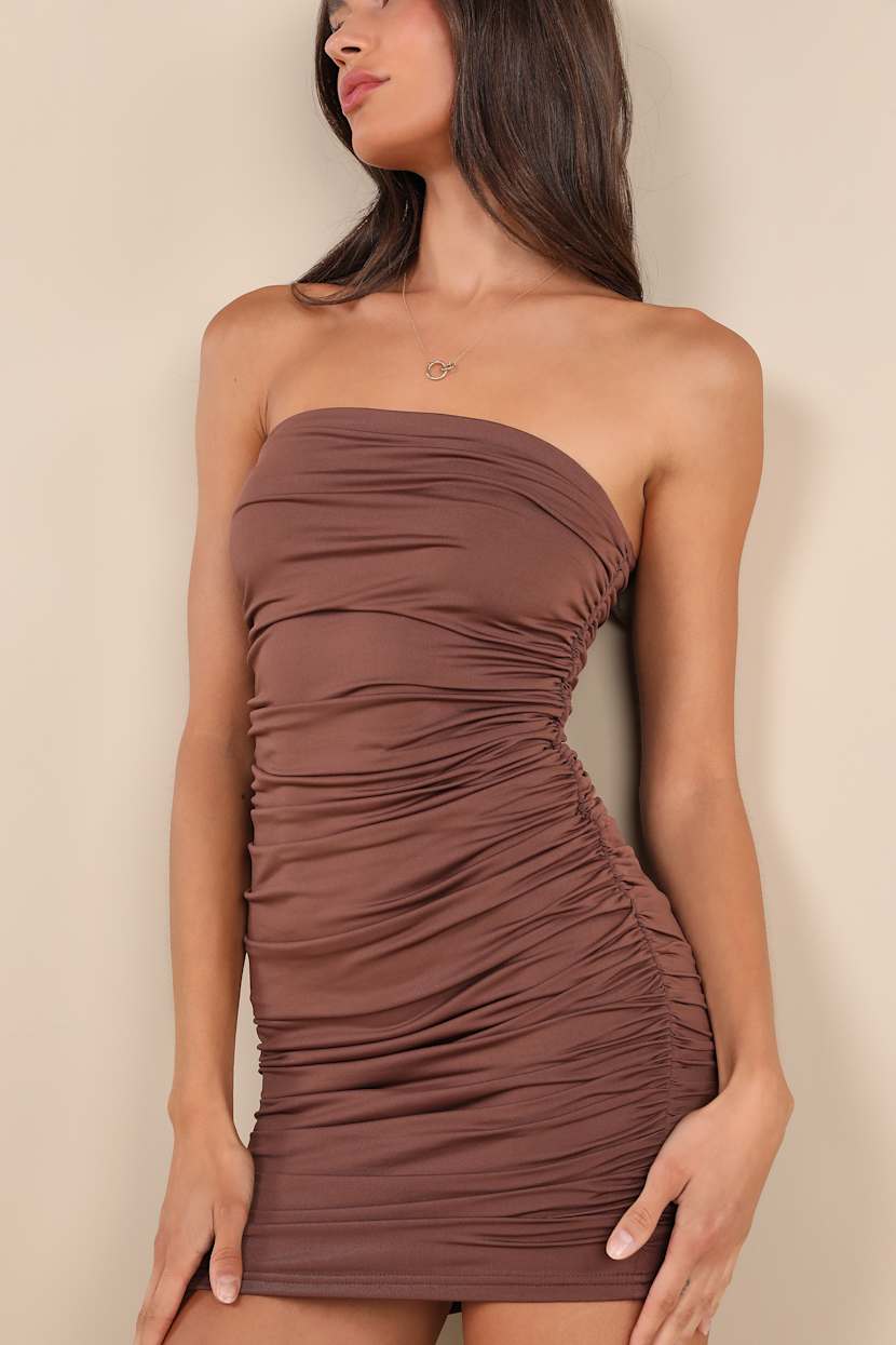 knee length dresses for ladies Daena Strapless Mini Dress main image 0
