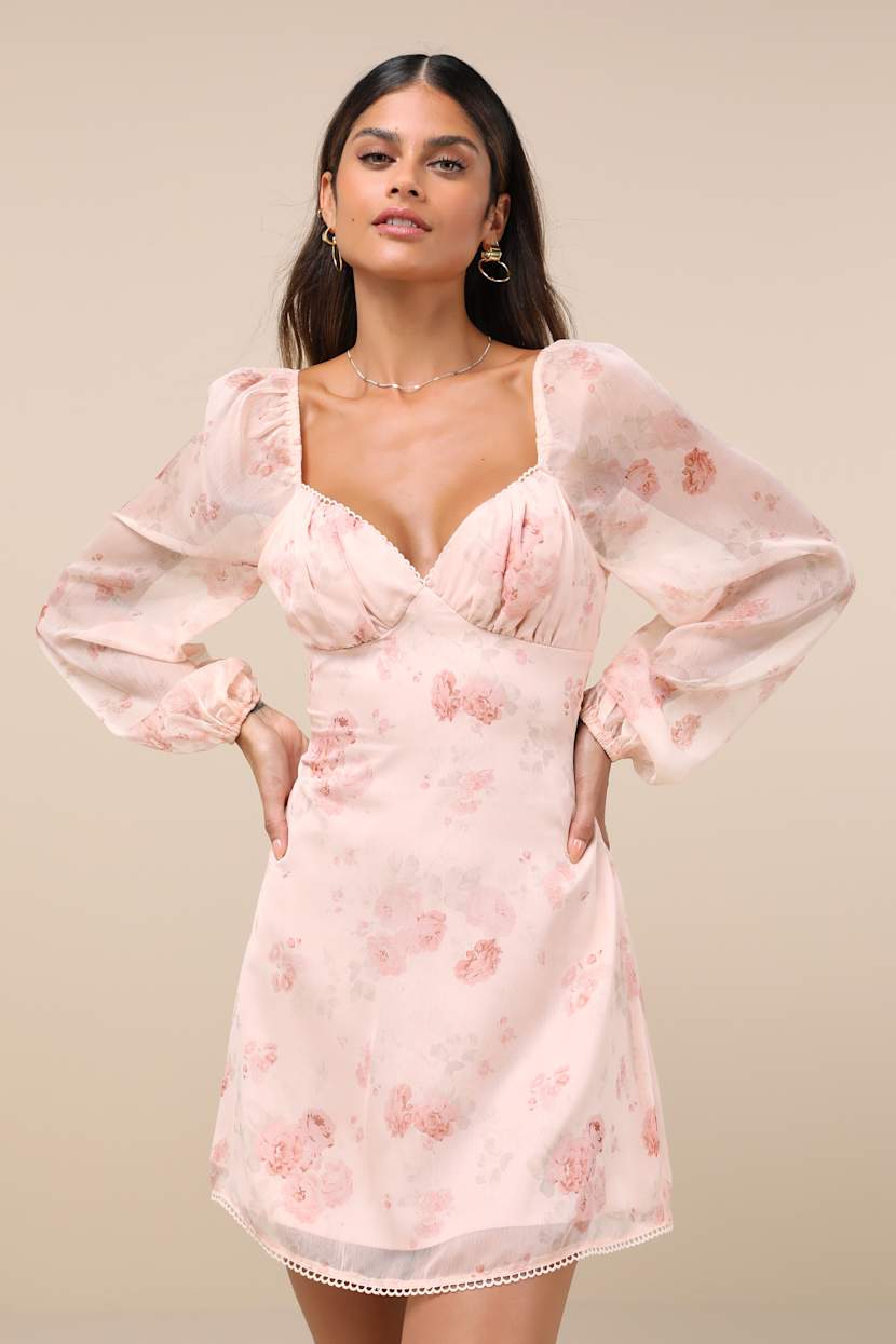 light pink fit and flare dress with sleeves Pink Long Sleeve Tulle Bridesmaid Skirt Prom Dress Blush Pink Light Pink Fit And Flare Dress