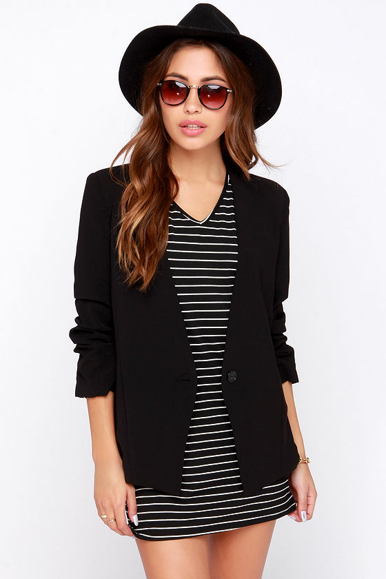 Black Blazer - Black Jacket - $61.00 - Lulus