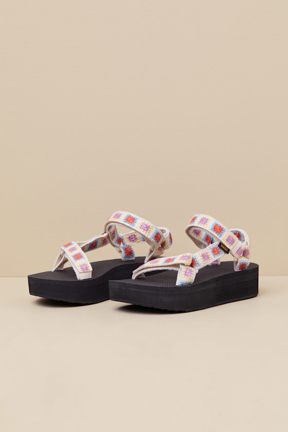 Teva Flatform Universal Crochet Explore - Cream Flatform