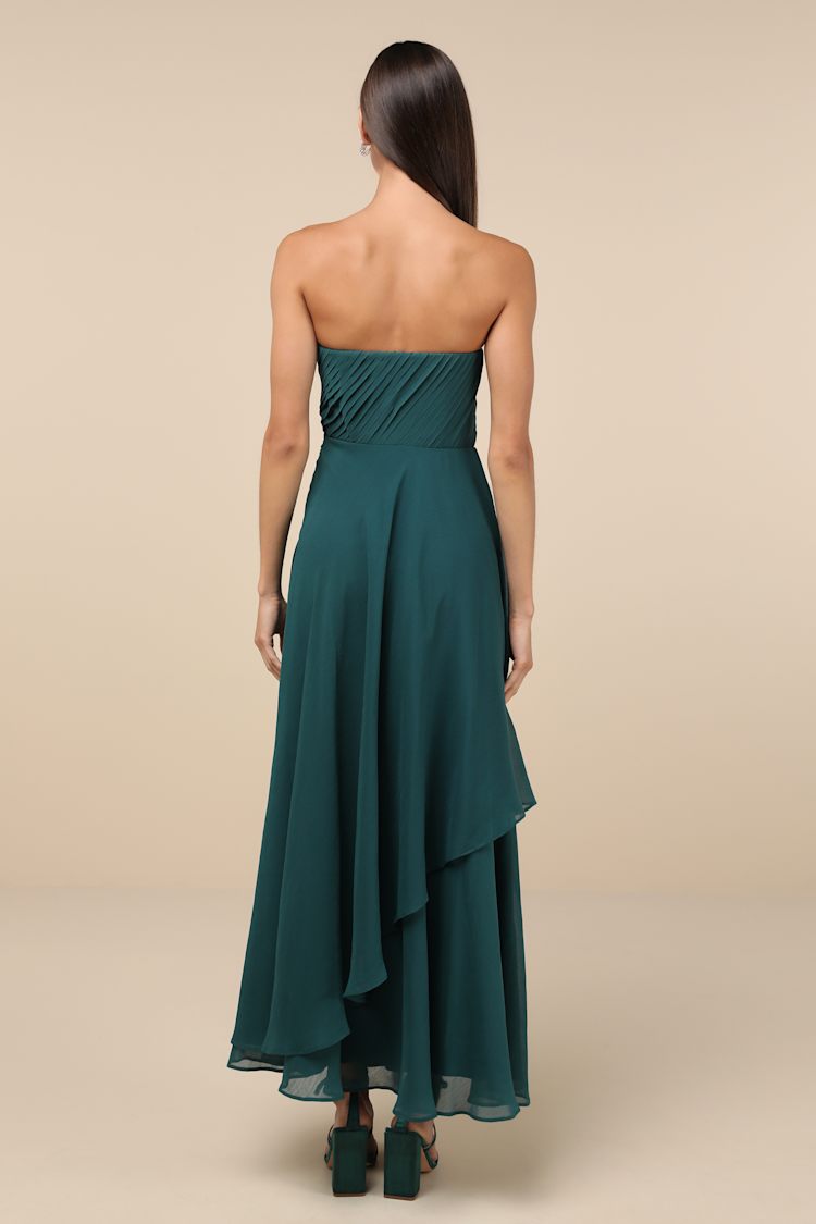 Emerald Green Maxi Dress - Pleated Maxi Dress - Tiered Maxi Dress - Lulus