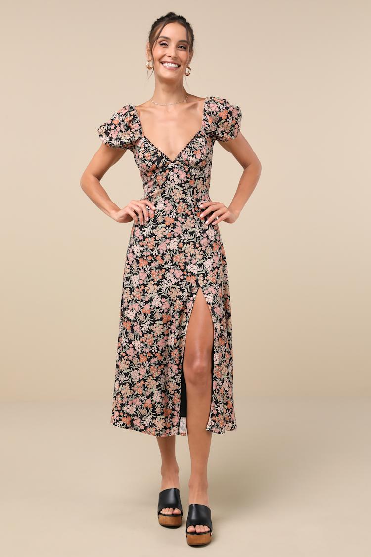 knee length dresses for ladies Navy Flutter Sleeve Tie Front Midi Dress