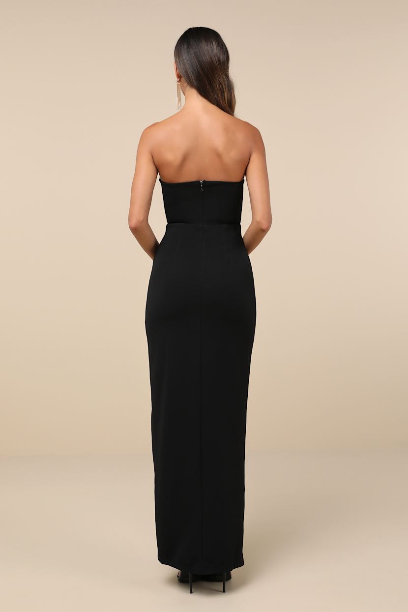 strapless open back dress BEEN FINE TUBE OPEN BACK MAXI DRESS – AKIRA