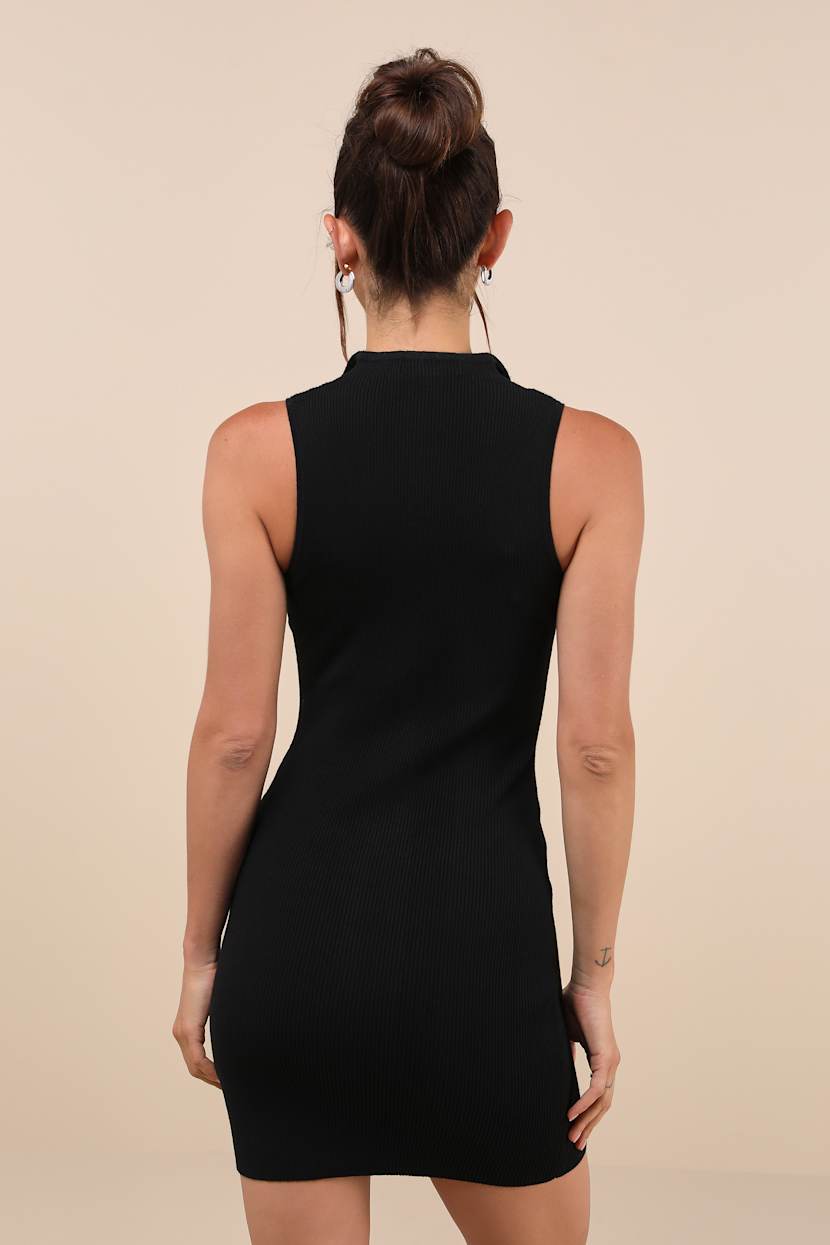 black sleeveless shirt dress Boden Women's Honor Short Jersey Shirt Dress in Black main image 1