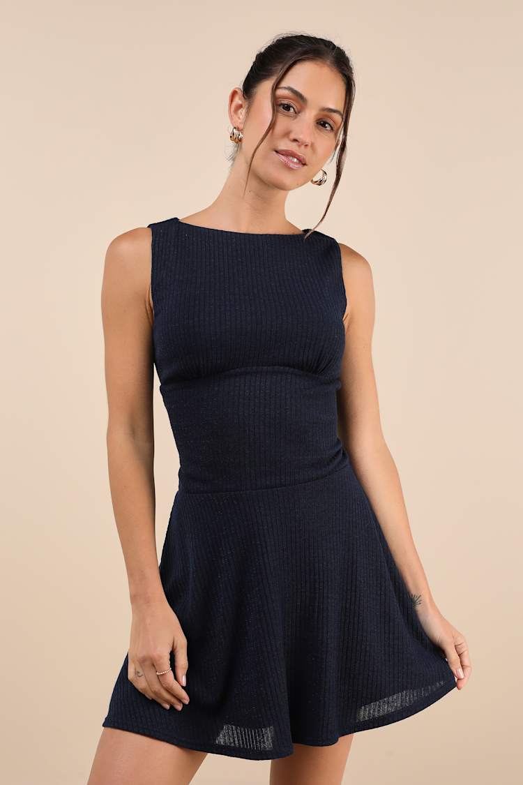 green emerald velvet dress Fit & Flare Rib-Knit Maxi Dress — GAP (International) main image 1