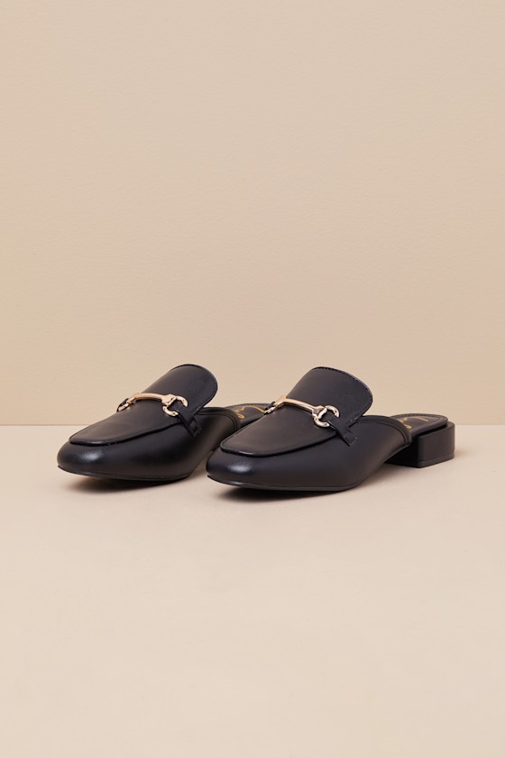Ranae Black Slide-On Loafers - thumbnail 2