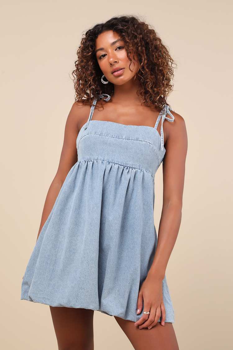 slim fit dress slacks Giana Corset Denim Dress Medium main image 1