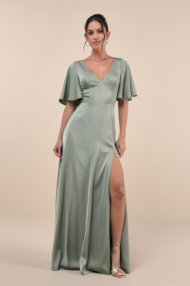 matte satin bridesmaid dresses KissProm Off-the-Shoulder Sheath Dress in Champagne, Champagne / 12 Details Silhouette Summer Matte Satin Bridesmaids Dresses