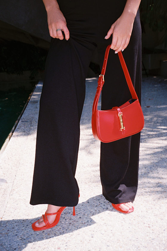Lulus Chic And Tasteful Red Shoulder Bag In Red