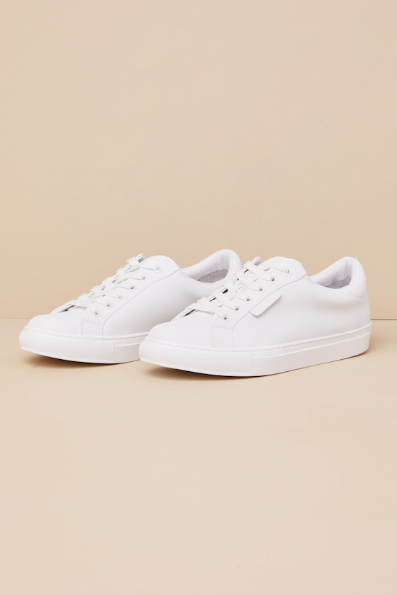 Sono Bright White Leather Lace-Up Sneakers 4