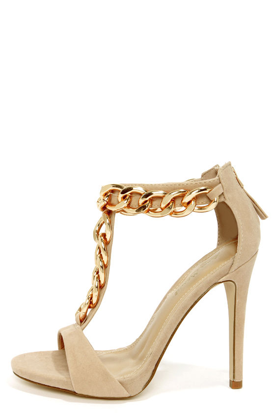 gold heels under 20