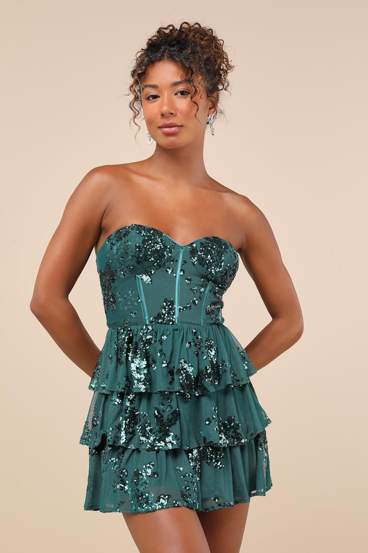 strapless open back dress Ladivine CDS534 Elegant Formal Gown Rose / 8 main image 0
