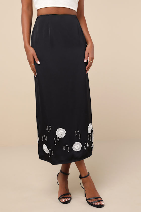 【LOULOUSEOUL】Heart Dot Midi Skirt (Black) Heart Dot Midi Skirt (Black) - LOULOUSEOUL