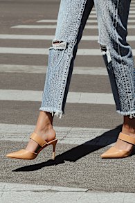 Faire Tan Pointed-Toe Mules 1