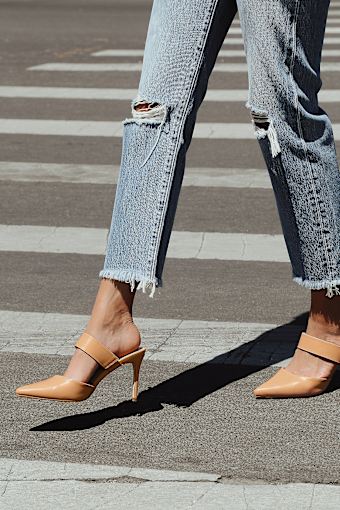 Faire Tan Pointed-Toe Mules 1