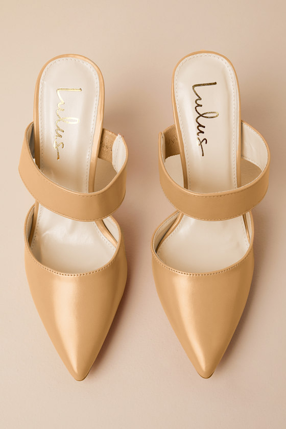 Faire Tan Pointed-Toe Mules - thumbnail 4