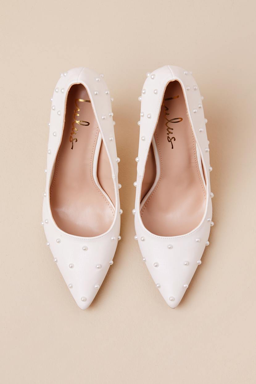 White Pearl Pointed-Toe Pumps | Womens | 11 (Available in 8) | Lulus White Pearl Pointed-Toe Pumps | Womens | 11 (Available in 8) | Lulus
