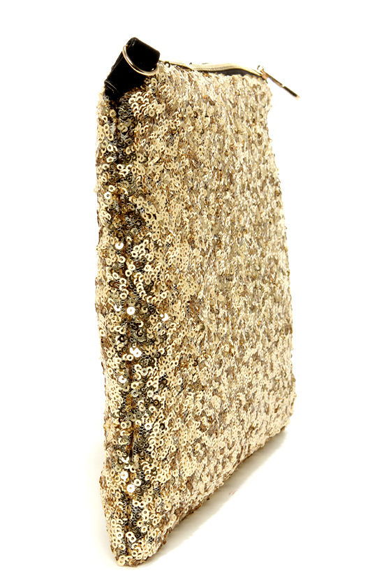 Gold Clutch Sequin Clutch Gold Purse 27.00 Lulus