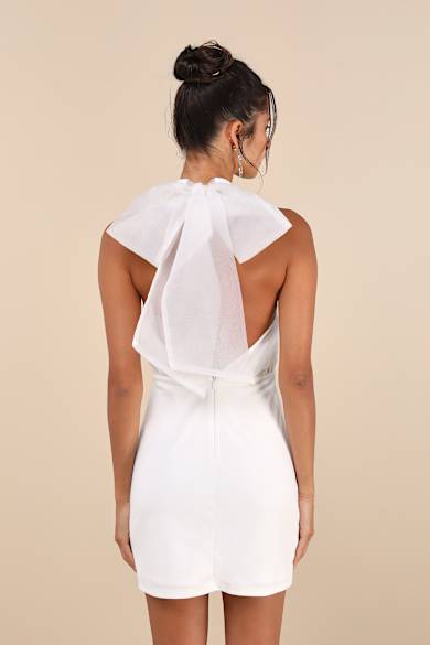 sachin and babi light blue dress Short White Dresses - White Mini Dresses