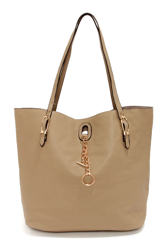 Cute Taupe Tote - Oversize Handbag - Taupe Purse - $41.00 - Lulus