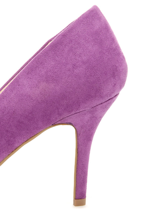 pastel purple high heels