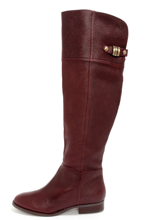 Burgundy Boots - Leather Boots - OTK - Over the Knee Boots - $119.00 ...