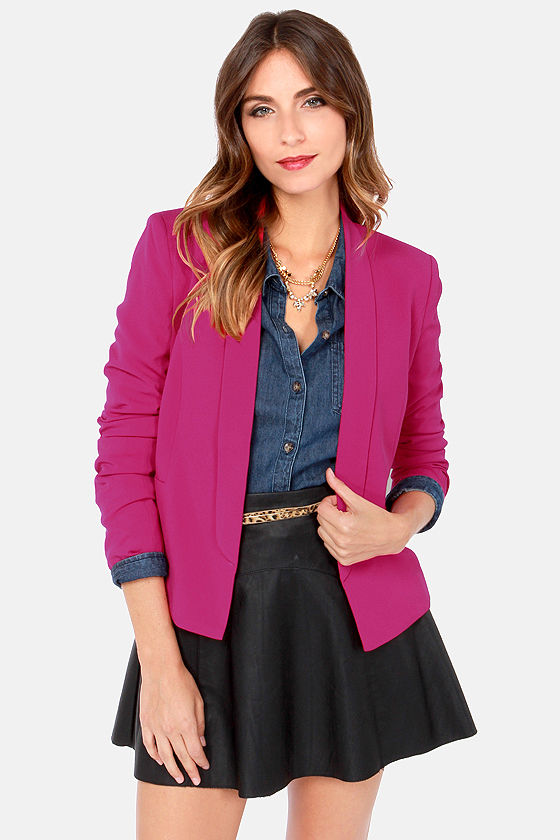 magenta pink jacket