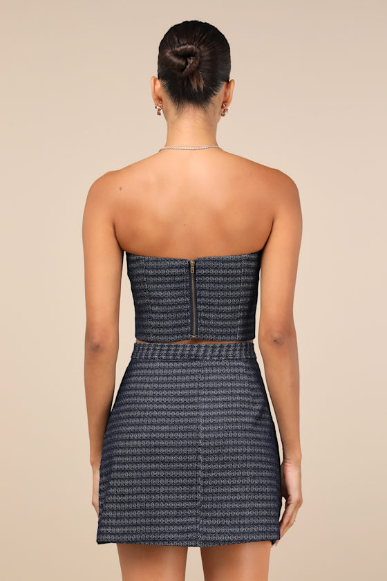 [夏用のスカート]AVANDRESS Blue Marine Tweed mini skirt 夏用のスカート]AVANDRESS Blue Marine Tweed mini skirt