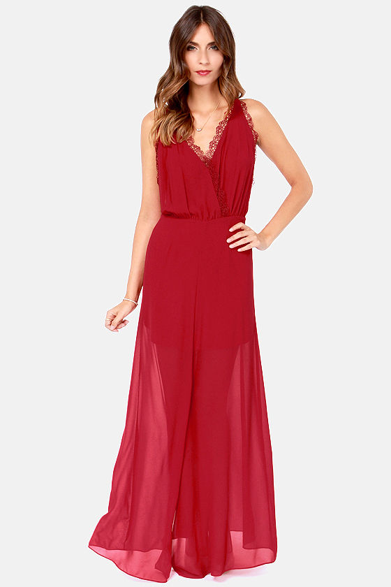 Sexy Red Dress - Red Maxi Dress - Cocktail Gown - Strapless Dress - $49 ...