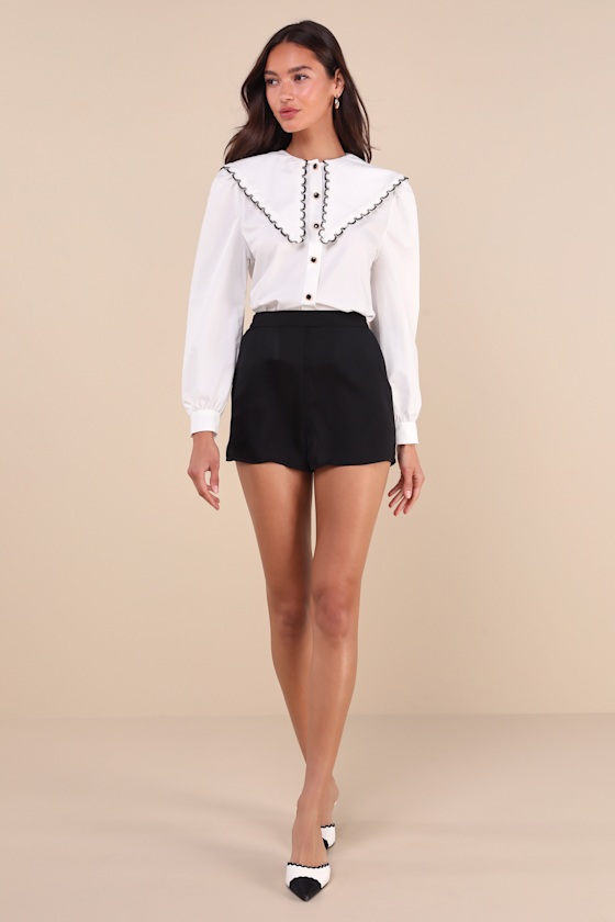 ★ason★ IVY COLLAR LONG SLEEVE WHITE AS_P0000CDM Long-Sleeve Linen Tee – Aimé Leon Dore