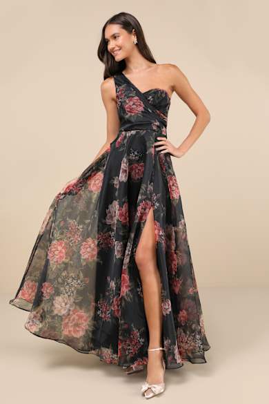 Heavenly Hues Black Maxi Dress