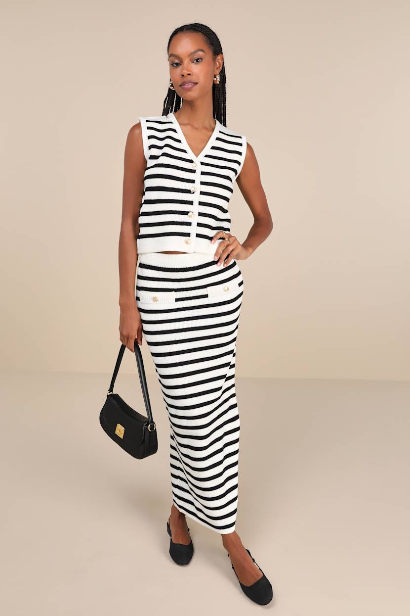 Moon River Striped Vest Top - Ivory Sweater Vest - Sweater Top - Lulus Moon River Striped Vest Top - Ivory Sweater Vest - Sweater Top - Lulus