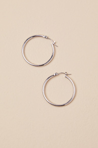 Addilyn Sterling Silver Hoop Earrings 2