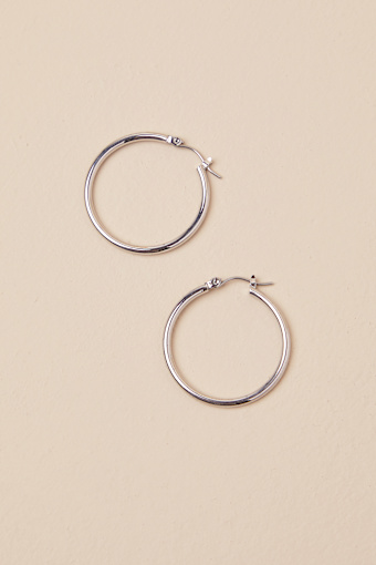 Addilyn Sterling Silver Hoop Earrings 2