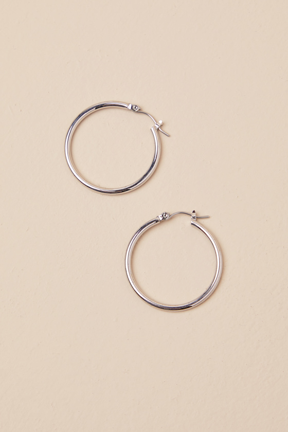 Addilyn Sterling Silver Hoop Earrings 2