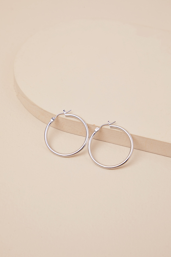 Addilyn Sterling Silver Hoop Earrings 3