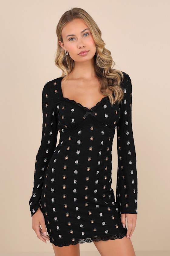 Lali Sleeveless Flowers Mini Dress