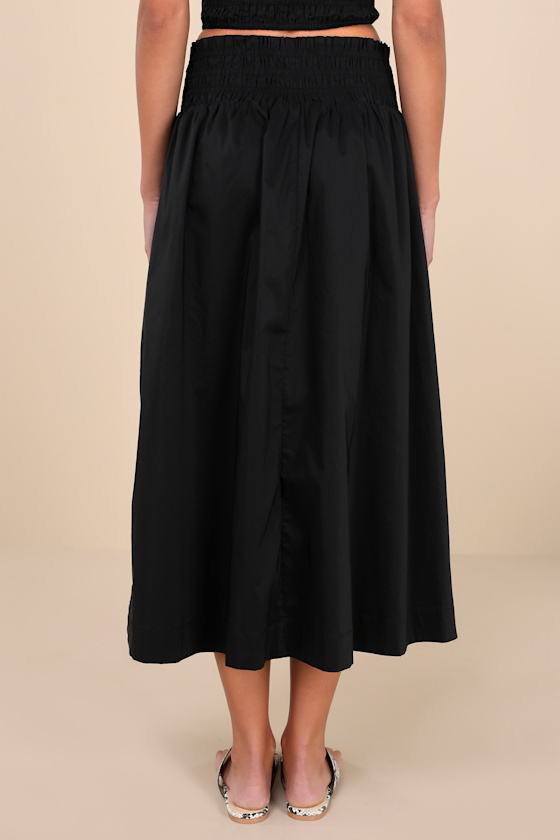 [ROUGHNECK]  Shirred Waist Band Midi Skirt /追跡付 ROUGHNECK] Shirred Waist Band Midi Skirt /追跡付 (ROUGHNECK