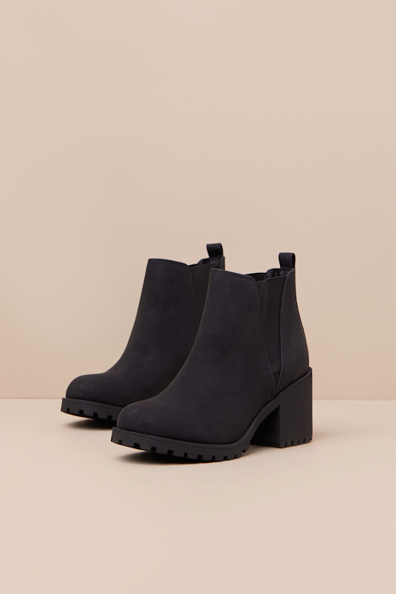 Lisbon Black High Heel Ankle Booties 6