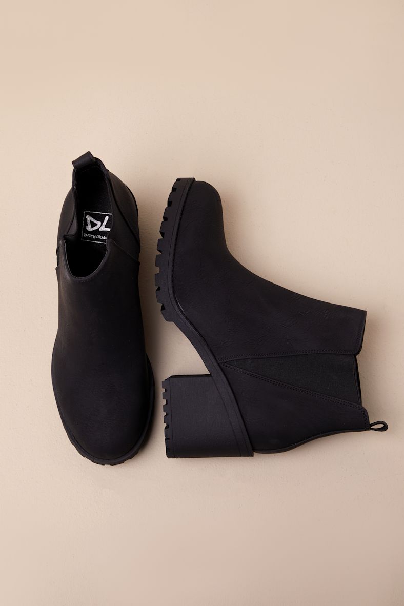 Lisbon Black High Heel Ankle Booties