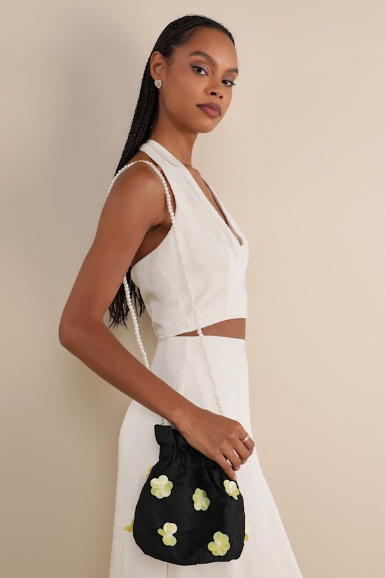 Jacquard Blossom Tassled Bag main image 0