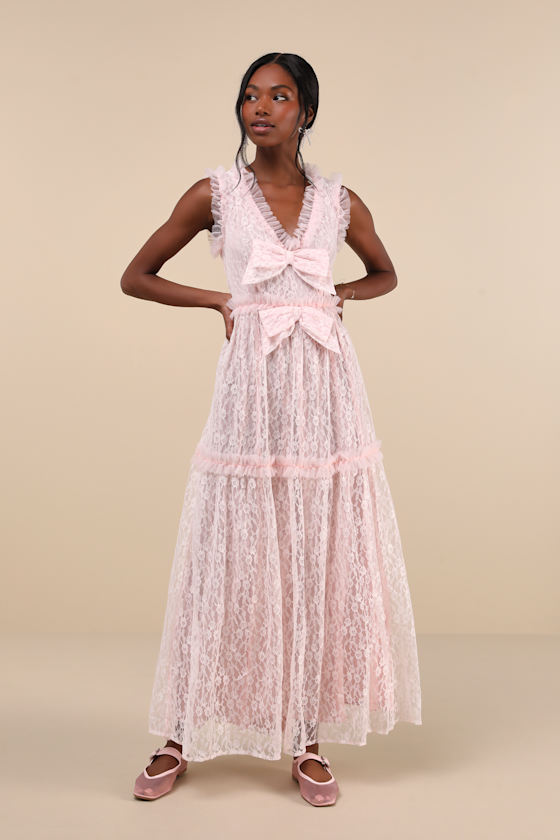 Sister Jane Filly Dress - Blush Pink Lace Dress - Ruffle Dress - Lulus